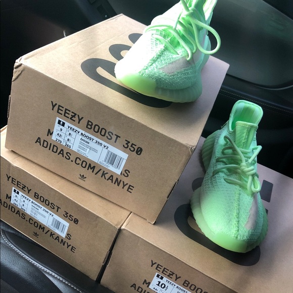 adidas gazelle silver green womens adidas Yeezy Boost 350 V2 Glow main image 1